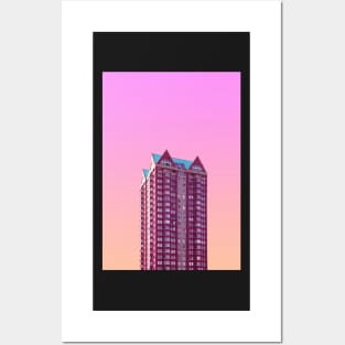 Pink High Rise Building Posters and Art